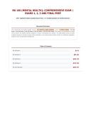 NU 160 &lpar;Mental Health&rpar;  Comprehensive Exam   Exams 1&comma; 2&comma; and Final Prep 270&plus; &lpar;Updated 2026&rpar; Complete Exam Pack   A&plus; Graded Questions & Verified Answers
