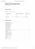 Pediatric Nurse Practitioner Exam 1 Questions and Answers