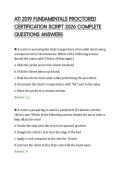 ATI 2019 FUNDAMENTALS PROCTORED&NewLine;CERTIFICATION SCRIPT 2026 COMPLETE&NewLine;QUESTIONS ANSWERS