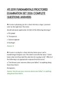 ATI 2019 FUNDAMENTALS PROCTORED&NewLine;EXAMINATION SET 2026 COMPLETE&NewLine;QUESTIONS ANSWERS