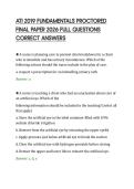 ATI 2019 FUNDAMENTALS PROCTORED&NewLine;FINAL PAPER 2026 FULL QUESTIONS&NewLine;CORRECT ANSWERS&NewLine;