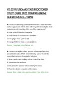 ATI 2019 FUNDAMENTALS PROCTORED&NewLine;STUDY GUIDE 2026 COMPREHENSIVE&NewLine;QUESTIONS SOLUTIONS&NewLine;