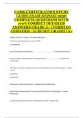 CAISS Certification &ndash; Complete Study Guide with Questions and Verified Detailed Answers &lpar;2026 Exam Prep&rpar;