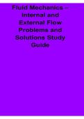 Fluid Mechanics Internal and External Flow Problems and Solutions Study Guide Lecture Notes Complete Review 2025&sol; 2026