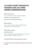 ATI CONTENT MASTERY FUNDAMENTALS II&NewLine;ASSESSMENT SCRIPT 2026 VERIFIED&NewLine;ANSWERS COMPREHENSIVE REVIEW&NewLine;