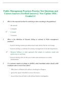 Publix Management Practices Practice Test Questions and Correct Answers &lpar;Verified Answers&rpar; &vert; New Update 2026 &vert; Graded A&plus;