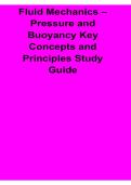 Fluid Mechanics Pressure and Buoyancy Key Concepts and Principles Study Guide Lecture Notes 2025&sol; 2026