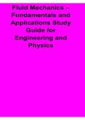 Fluid Mechanics Fundamentals and Applications Study Guide for Engineering and Physics Lecture Notes 2025&sol; 2026