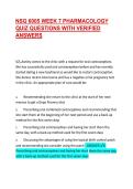 NSG 6005 WEEK 7 PHARMACOLOGY QUIZ QUESTIONS WITH VERIFIED ANSWERS 