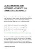 ATI RN COMFORT REST SLEEP&NewLine;ASSESSMENT ACTUAL PAPER 2026&NewLine;VERIFIED SOLUTIONS GRADED A&plus;