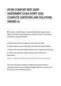 ATI RN COMFORT REST SLEEP&NewLine;ASSESSMENT EXAM SCRIPT 2026&NewLine;COMPLETE QUESTIONS AND SOLUTIONS&NewLine;GRADED A&plus;
