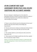 ATI RN COMFORT REST SLEEP&NewLine;ASSESSMENT REVIEW PACK 2026 SOLVED&NewLine;QUESTIONS AND ACCURATE ANSWERS
