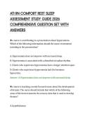 ATI RN COMFORT REST SLEEP&NewLine;ASSESSMENT STUDY GUIDE 2026&NewLine;COMPREHENSIVE QUESTION SET WITH&NewLine;ANSWERS&NewLine;