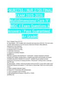 NUR2755 &sol; NUR 2755 FINAL EXAM 2025-2026 &vert; Multidimensional Care IV &vert; MDC 4 Exam Questions & Answers &vert; Pass Guaranteed - A&plus; Graded&NewLine;