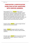 FIREFIGHTER 2 &lpar;CERTIFICATION &NewLine;EXAM&rpar; 2026 ACTUAL QUESTIONS &NewLine;WITH VERIFIED ANSWERS&period; 