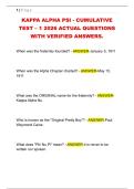 KAPPA ALPHA PSI - CUMULATIVE &NewLine;TEST &ndash; 1 2026 ACTUAL QUESTIONS &NewLine;WITH VERIFIED ANSWERS&period;
