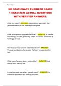 MD STATIONARY ENGINEER GRADE &NewLine;1 EXAM 2026 ACTUAL QUESTIONS &NewLine;WITH VERIFIED ANSWERS&period; 