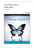 Solutions Manual &mdash; College Algebra&comma; 5th Edition &lpar;Young&comma; 2021&rpar;&comma; Chapters 1-9 &vert; All Chapter Solutions Covered