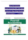 Solution Manual for Payroll Accounting 2024&comma; 34th Edition by Bernard J&period; Bieg&comma; Bridget Stomberg&comma; Verified Chapters 1 - 7&comma; Complete Newest Version