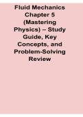 Fluid Mechanics Chapter 5 &lpar;Mastering Physics&rpar; Study Guide Key Concepts and Problem-Solving Review 2025&sol; 2026