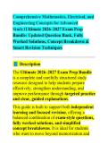Comprehensive Mathematics 2026 STUDY GUIDE 2026&sol;2027 ACCURATE QUESTIONS WITH CORRECT DETAILED ANSWERS &vert;&vert; 100&percnt; GUARANTEED PASS NEWEST VERSION
