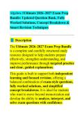 Algebra 1 Ultimate 2026 STUDY GUIDE 2026&sol;2027 ACCURATE QUESTIONS WITH CORRECT DETAILED ANSWERS &vert;&vert; 100&percnt; GUARANTEED PASS NEWEST VERSION