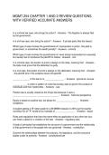 MGMT 254 CHAPTER 1 AND 2 REVIEW QUESTIONS WITH VERIFIED ACCURATE ANSWERS