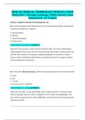 BIOD 103 MEDICAL TERMINOLOGY MODULE 4 EXAM 2026&sol;2027 &vert; Portage Learning &vert; 100&percnt; Correct &vert; Pass Guaranteed - A&plus; Graded&NewLine;&NewLine;