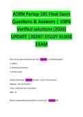 AORN Periop 101 Final Exam Questions & Answers &vert; 100&percnt; Verified solutions &lpar;2026&rpar; UPDATE &vert;2026&excl;&excl; STUDY GUIDE EXAM