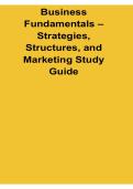 Business Fundamentals Strategies Structures and Marketing Study Guide 2025&sol; 2026