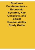 Business Fundamentals Economic Systems Key Concepts and Social Responsibility Study Guide 2025&sol; 2026