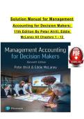 Solution Manual for Management Accounting for Decision Makers 10th Edition by Peter Atrill&comma; Eddie McLaney complete newest version&excl;&excl;