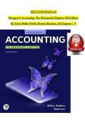 Solution manual for horngren s accounting the managerial chapters 14th edition By Tracie Miller-Nobles Brenda Mattison&comma; All Chapters 1 - 9