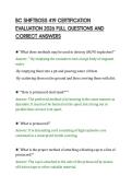 BC SHIFTBOSS 419 CERTIFICATION&NewLine;EVALUATION 2026 FULL QUESTIONS AND&NewLine;CORRECT ANSWERS&NewLine;