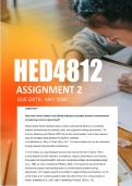 HED4812 Assignment  2 2026 &vert; Due May 2026 - Distinction Guaranteed 