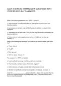 ACCT 3130 FINAL EXAM REVIEW QUESTIONS WITH VERIFIED ACCURATE ANSWERS