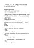 ACCT 3130 EXAM 2 QUESTIONS WITH VERIFIED ACCURATE ANSWERS