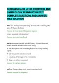BECKMANN AND LINGS OBSTETRICS AND&NewLine;GYNECOLOGY EXAMINATION TEST&NewLine;COMPLETE QUESTIONS AND ANSWERS&NewLine;FULL SOLUTION&NewLine;