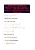 WASTEWATER OPERATOR&NewLine;CERTIFICATION LATEST 2026&sol;2027&NewLine;ACTUAL EXAM QUESTIONS WITH&NewLine;CORRECT ANSWERS 100&percnt; VERIFIED&NewLine;GRADED A&plus;