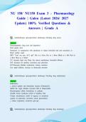 NU 150&sol; NU150 Exam 3 &ndash; Pharmacology Guide &vert; Galen &lpar;Latest 2026&sol; 2027 Update&rpar; 100&percnt; Verified Questions & Answers &vert; Grade A&NewLine;
