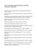 ACCT 3130 FINAL QUESTIONS WITH VERIFIED ACCURATE ANSWERS