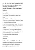 BLS CERTIFICATION EXAM &ndash; QUESTIONS AND &NewLine;ANSWERS &vert; VERIFIED AND WELL DETAILED &NewLine;ANSWERS &vert; PLUS RATIONALES &vert; &NewLine;GUARANTEED PASS &vert; LATEST EXAM UPDATE &NewLine;2026&sol;2027