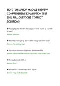 BIO 171 UH MANOA MODULE 1 REVIEW&NewLine;COMPREHENSIVE EXAMINATION TEST&NewLine;2026 FULL QUESTIONS CORRECT&NewLine;SOLUTIONS&NewLine;