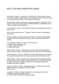 ACCT 3130 FINAL EXAM STUDY GUIDE