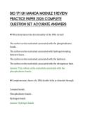 BIO 171 UH MANOA MODULE 1 REVIEW&NewLine;PRACTICE PAPER 2026 COMPLETE&NewLine;QUESTION SET ACCURATE ANSWERS&NewLine;