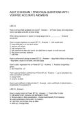 ACCT 3130 EXAM 1 PRACTICAL QUESTIONS WITH VERIFIED ACCURATE ANSWERS