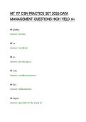 HIT 117 CSN PRACTICE SET 2026 DATA&NewLine;MANAGEMENT QUESTIONS HIGH YIELD A&plus;