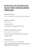 BIO 182 EXAM 2 ASU 2026 MOLECULAR&NewLine;BIOLOGY REVIEW QUESTIONS ANSWERS&NewLine;VERIFIED GUIDE&NewLine;