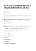 BIO 182 EXAM 3 2026 GENETIC INHERITANCE&NewLine;PRACTICE SET ANSWERS FULL SOLUTION&NewLine;