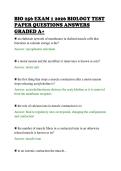 BIO 256 EXAM 1 2026 BIOLOGY TEST&NewLine;PAPER QUESTIONS ANSWERS&NewLine;GRADED A&plus;&NewLine;